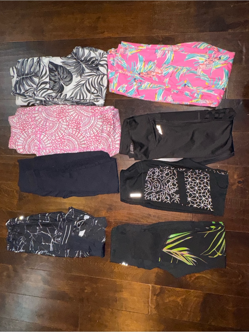 Girls' Pink Tropical Print Leggings - Unbranded Kids Bottoms